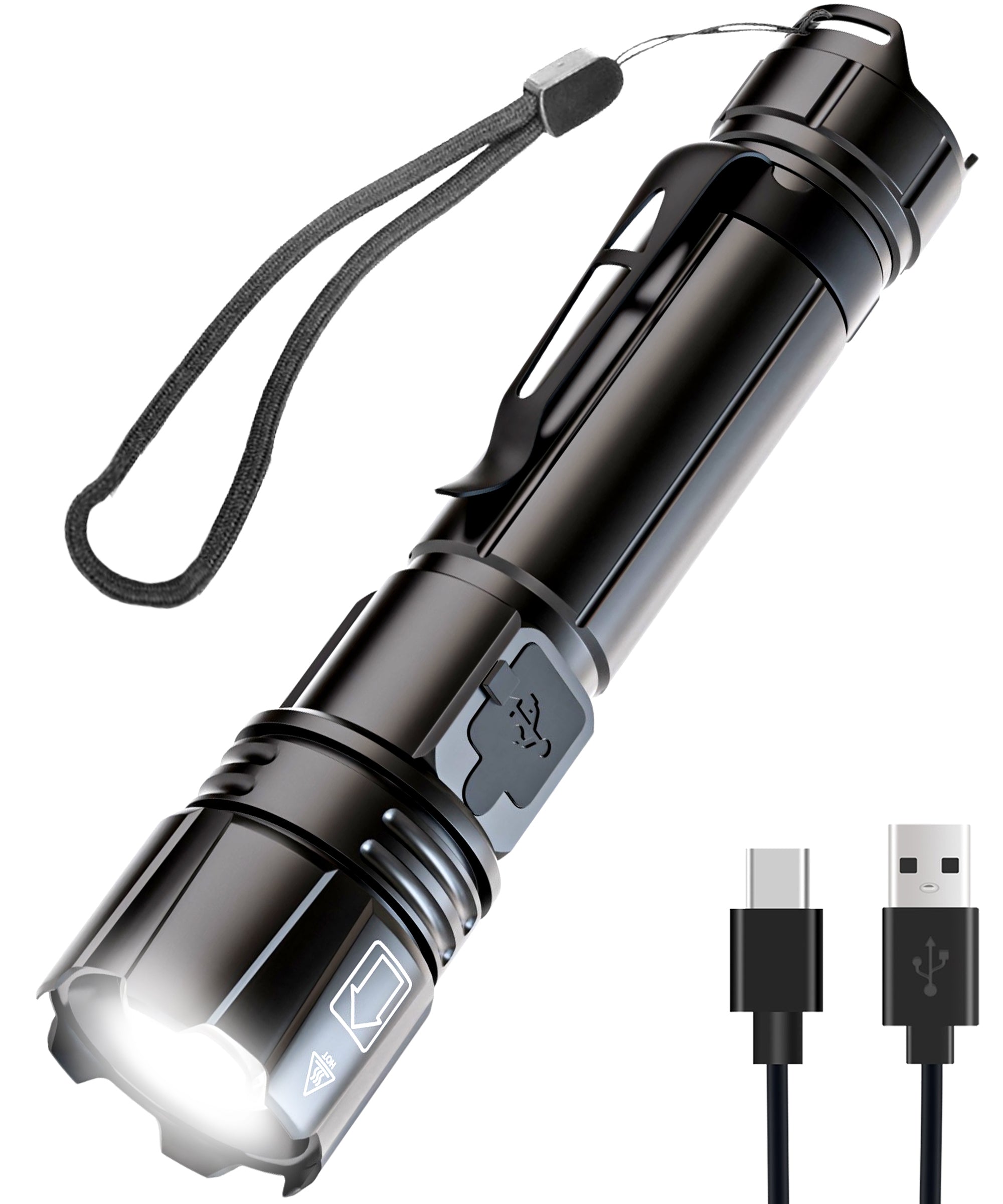Exortus® - Oplaadbare LED Zaklamp - 1500 Lumen