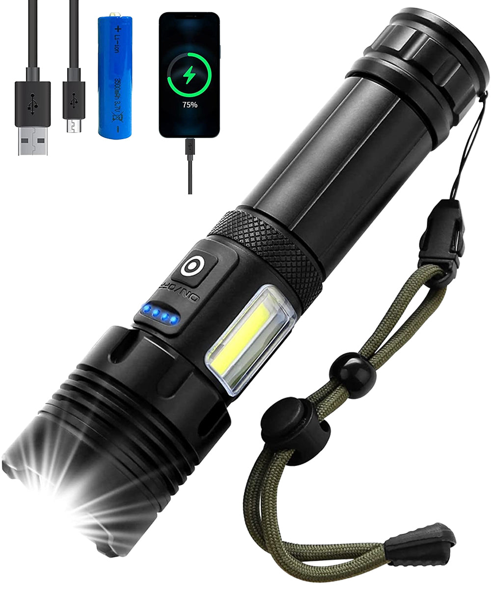 Exortus® - Oplaadbare LED Zaklamp - 5000 Lumen - Exortus-Outdoor