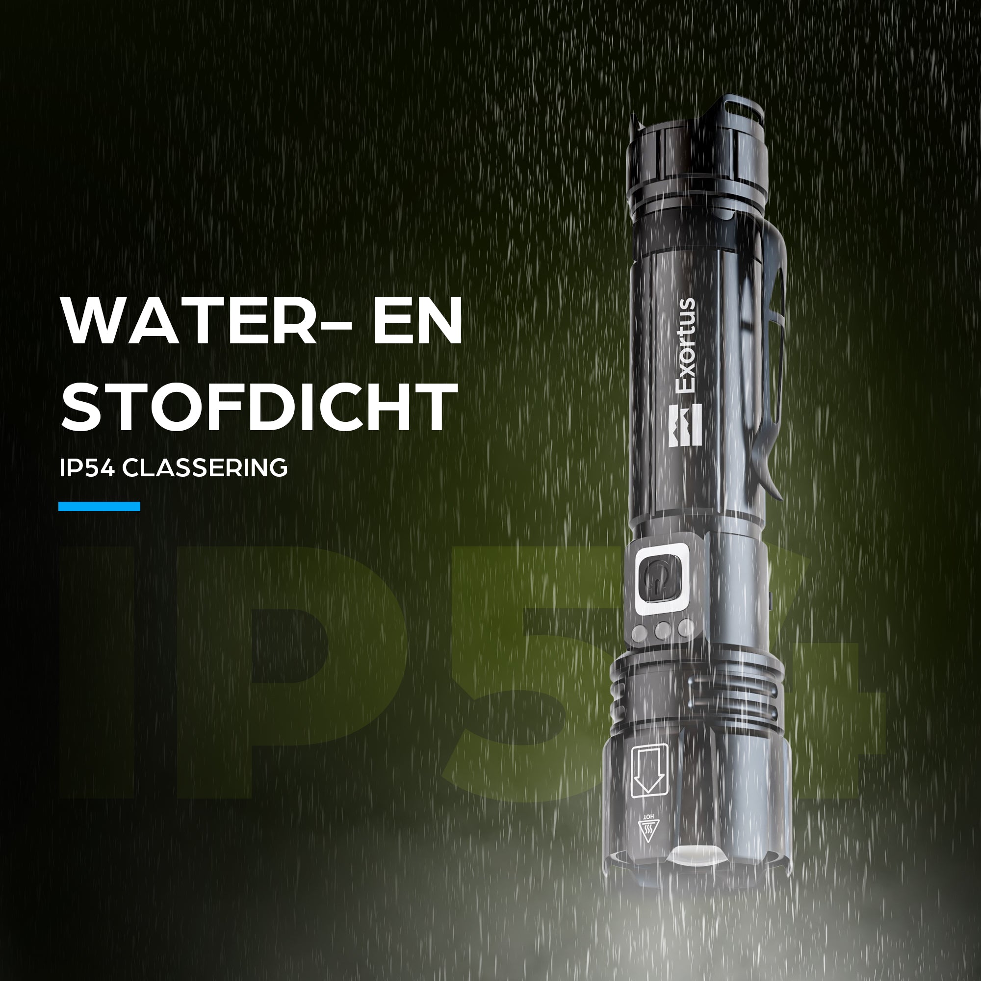 Exortus® - Oplaadbare LED Zaklamp - 1500 Lumen