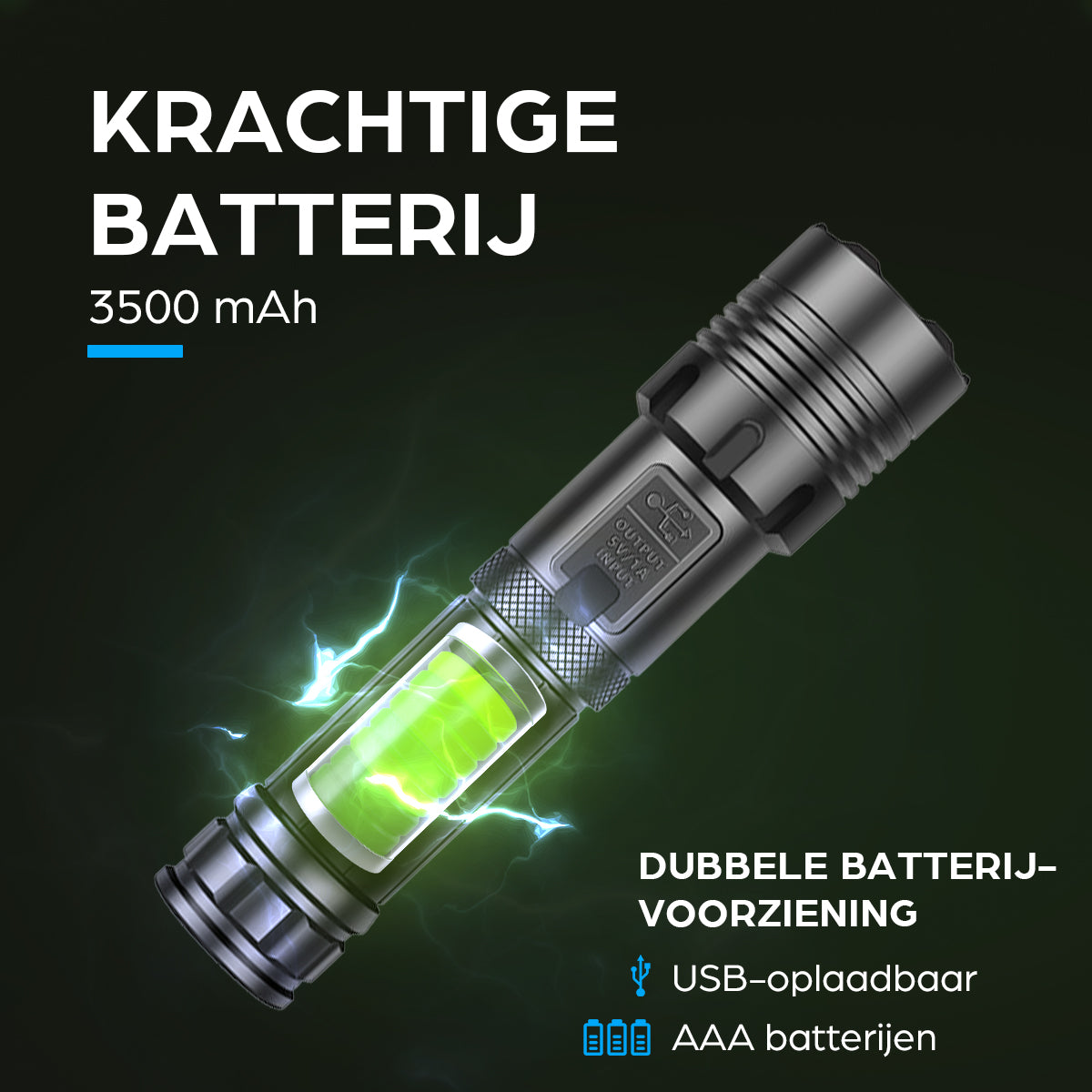 Exortus® - Oplaadbare LED Zaklamp - 5000 Lumen - Exortus-Outdoor