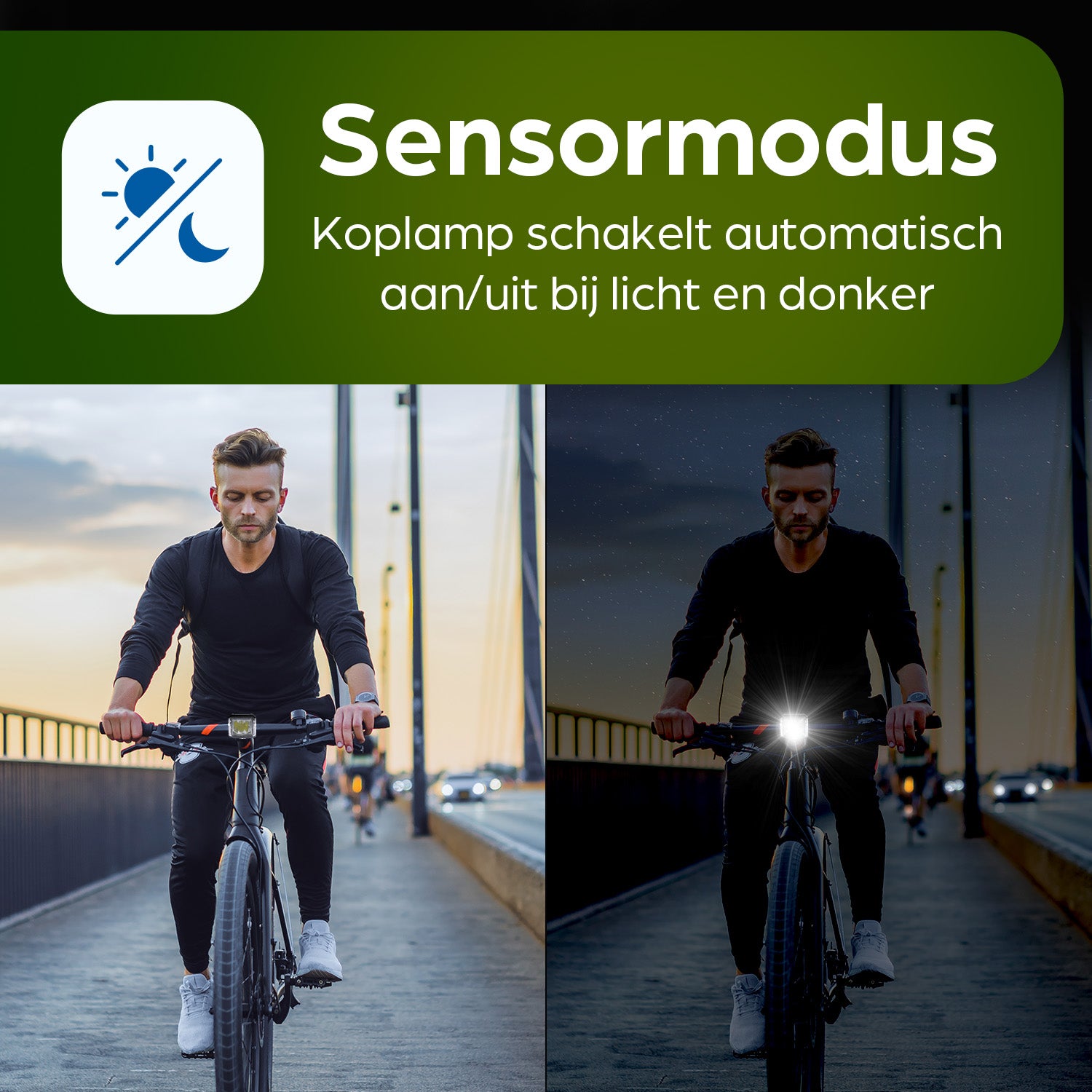 Exortus® - Oplaadbare LED Fietsverlichting set - Exortus-Outdoor