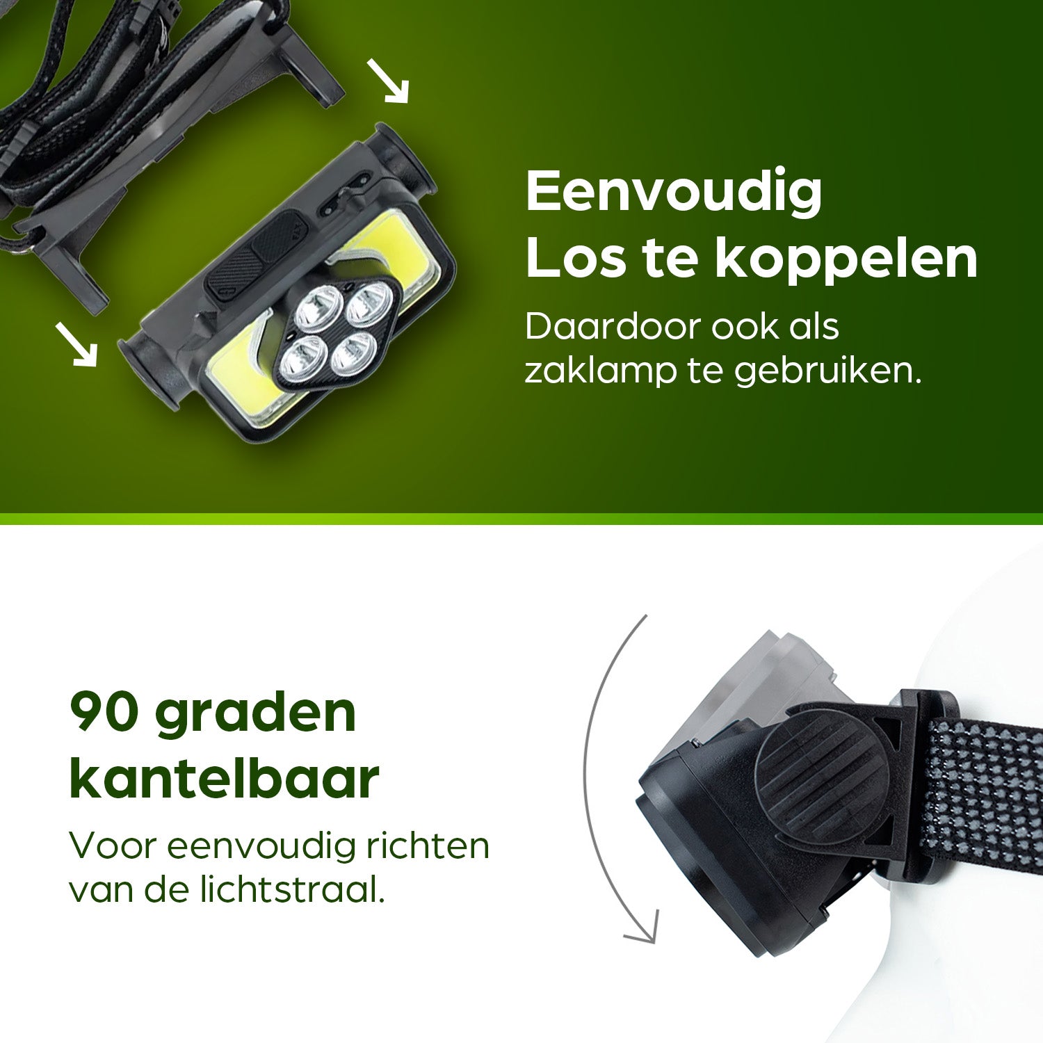 Exortus® Oplaadbare LED Hoofdlamp - Exortus-Outdoor